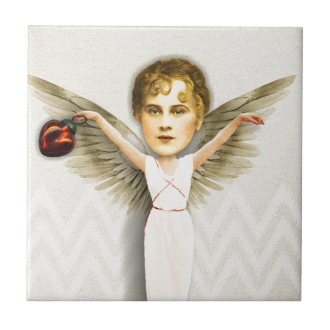 Azulejo De Cerâmica Christmas Zetti Angel (Frente)