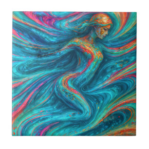 Azulejo De Cerâmica “Chromisca” - Retrato da Encantadora Fluida