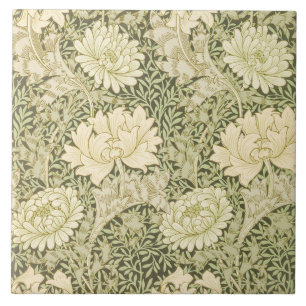 Azulejo De Cerâmica Chrysanthemum Flower Pattern (por William Morris)