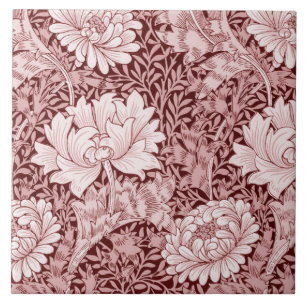 Azulejo De Cerâmica Chrysanthemum Maroon, William Morris