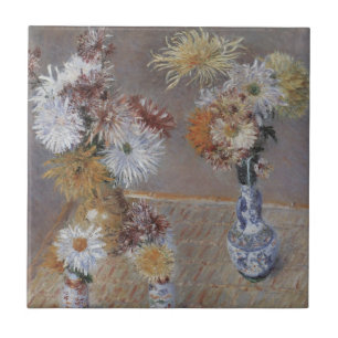 Azulejo De Cerâmica Chrysanthemums por Gustave Caillebotte