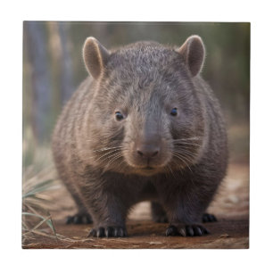 Azulejo De Cerâmica "Chubby Charm: O Adorável Morcego Australiano"