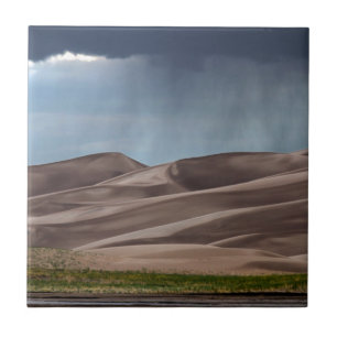 Azulejo De Cerâmica Chuva nas dunas de areia do Excelente