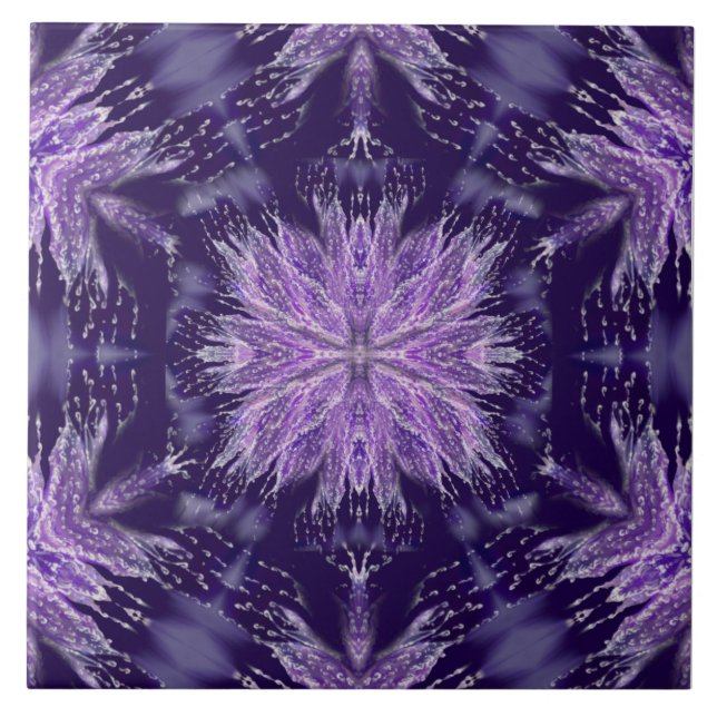 Azulejo De Cerâmica Chuva roxa Fada (Frente)