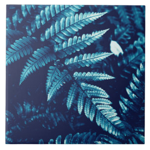 Azulejo De Cerâmica Cianotipia Inspirada em Ciano e Azul Temperamental