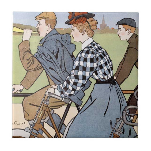 Azulejo De Cerâmica Ciclismo, Bicicletas, Van Caspel (Frente)