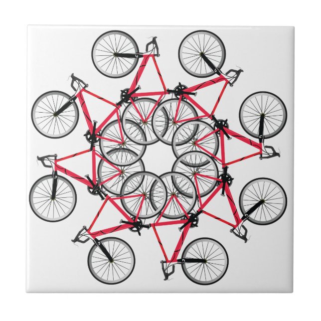 Azulejo De Cerâmica Ciclo da bicicleta (Frente)