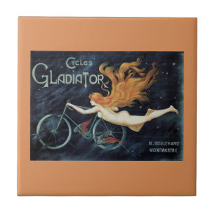 Azulejo De Cerâmica Ciclos Gladiadores, Arte Vitoriana Vintage Nouveau