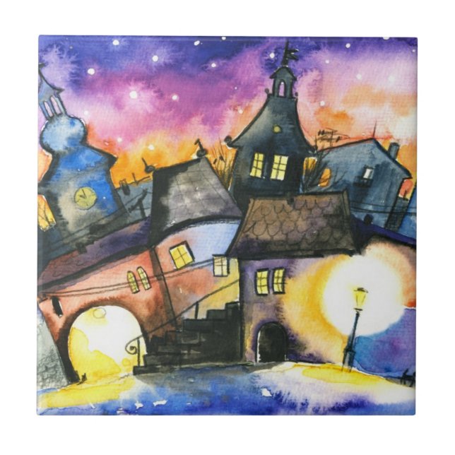 Azulejo De Cerâmica Cidade (Frente)