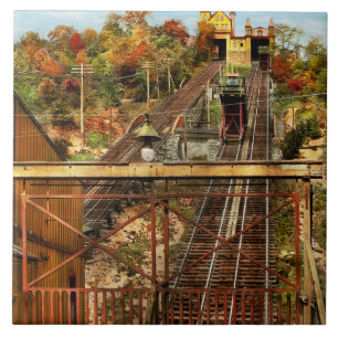 Azulejo De Cerâmica Cidade - Cincinnati OH - Price Hill Incline 1906