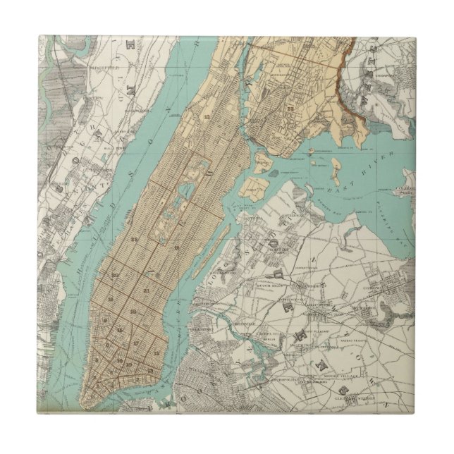 Azulejo De Cerâmica Cidade de NY, Brooklyn (Frente)