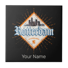 Azulejo De Cerâmica Cidade de Roterdão, Países Baixos Skyline - Holand