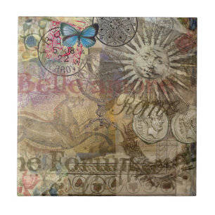 Azulejo De Cerâmica Cidade do Feriado em Roma, Itália, Viagem