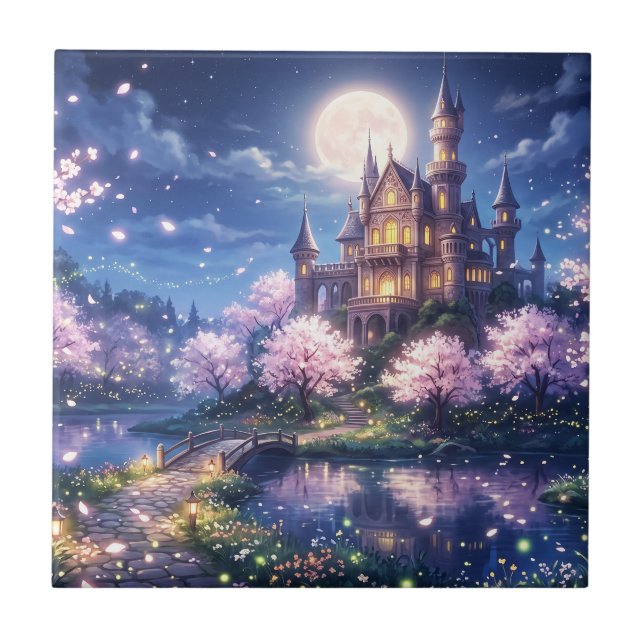 Azulejo De Cerâmica Cidade Fantasia e Castelo (Frente)