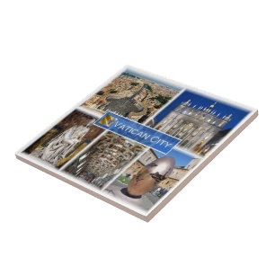 Azulejo De Cerâmica Cidade Vaticano do zIT000 ROMA. Praça do santo Pet