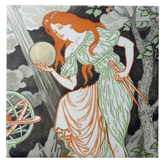 Azulejo De Cerâmica Cientista feminina (Mulheres na Ciência e Tecnolog (Frente)