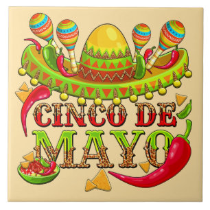 Azulejo De Cerâmica Cinco de Mayo