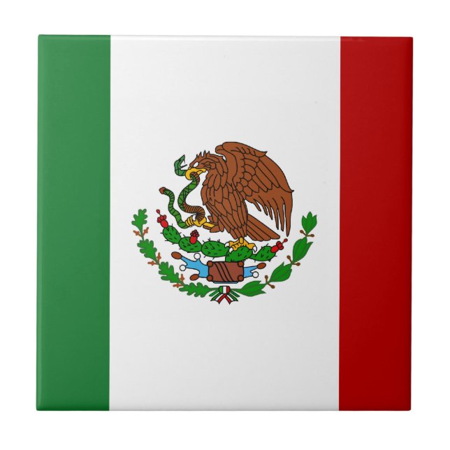 Azulejo De Cerâmica Cinco de Mayo Flag do México (Frente)