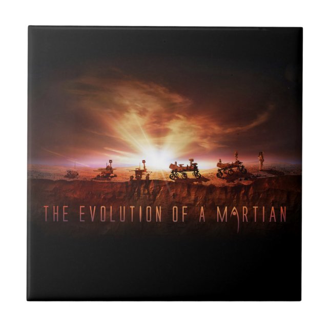 Azulejo De Cerâmica Cinco veículos Mars bem-sucedidos (Frente)