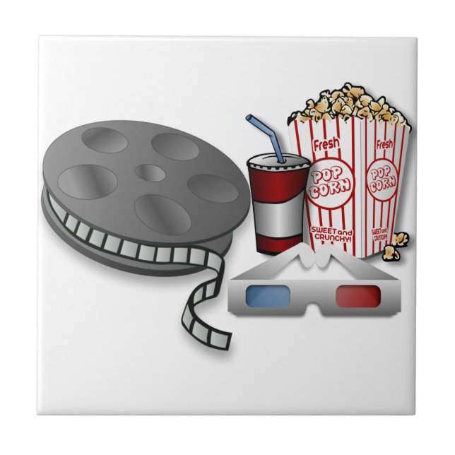 Azulejo De Cerâmica Cinema 3D (Frente)