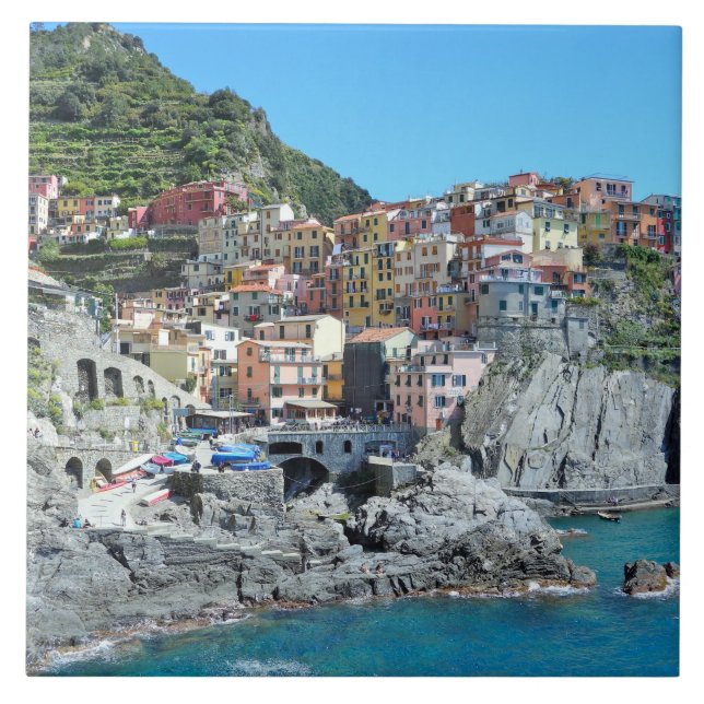 Azulejo De Cerâmica Cinque Terre, Italia (Frente)