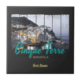 Azulejo De Cerâmica Cinque Terre Manarola Riomaggiore Vintage italiano