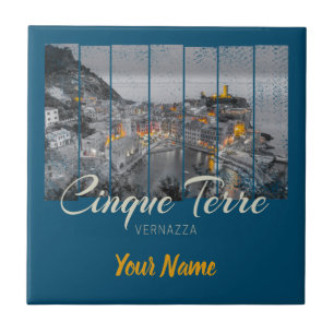Azulejo De Cerâmica Cinque Terre Vernazza Italien Vintage Souvenir