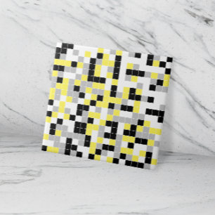 Azulejo De Cerâmica Cinza Amarelo Moderno Azulejo Geométrico Cerâmico 