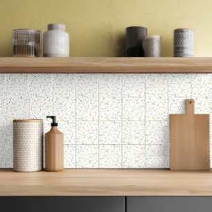 Azulejo De Cerâmica Cinza Amarelo Moderno Terrazzo