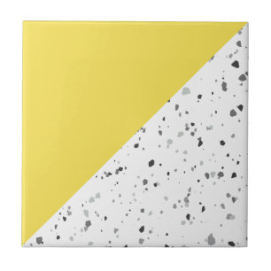 Azulejo De Cerâmica Cinza Amarelo Moderno Terrazzo