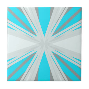 Azulejo De Cerâmica Cinza Azul Branco Inverno Floco de Neve Estrela