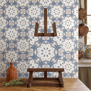 Azulejo De Cerâmica Cinza Azul Creme Branco Padrão Geométrico