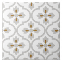 Cinza-clara espanhola - banheiro floral mediterrân