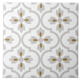 Azulejo De Cerâmica Cinza-clara espanhola - banheiro floral mediterrân