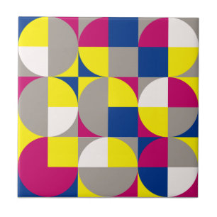 Azulejo De Cerâmica cinza geométrica da abstrato