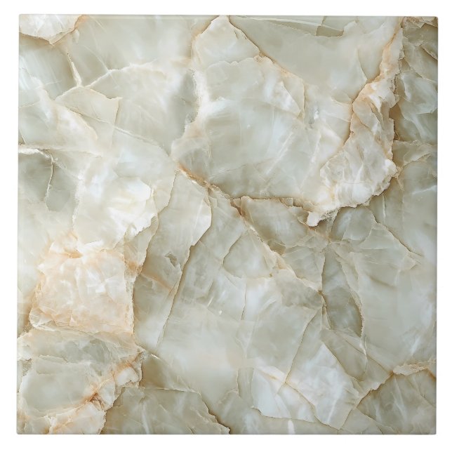 Azulejo De Cerâmica Cinza Luxuosa Castanha Gemstone Moderno Elegante (Frente)