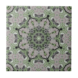 Azulejo De Cerâmica Cinza ornamental abstrato sem costura deco preto