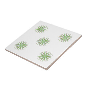 Azulejo De Cerâmica Cinza Verde Floral Livre Salva Castanha Deixa Arte
