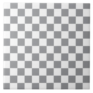 Azulejo De Cerâmica Cinzas verificadas e brancas