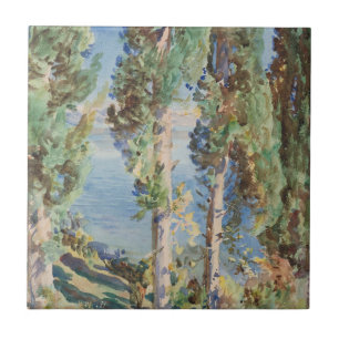 Azulejo De Cerâmica Ciprestes de Corfu de John Singer Sargent