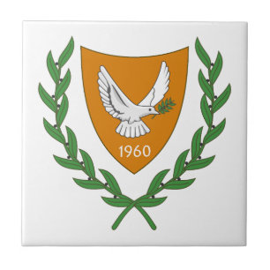 Azulejo De Cerâmica cíprio do norte brasão de armas símbolo emblema ba