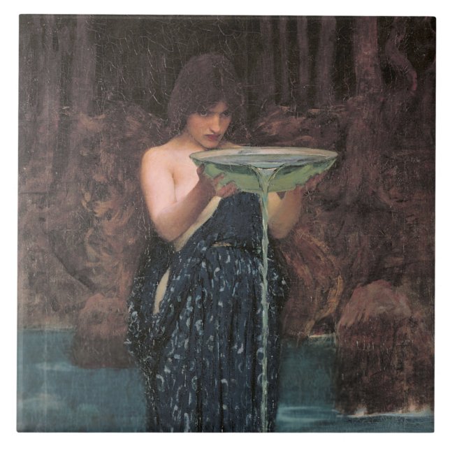 Azulejo De Cerâmica Circe Invidiosa (mitologia grega clássica) (Frente)