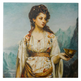 Azulejo De Cerâmica Circe por Jean Jules Bardin (1875)