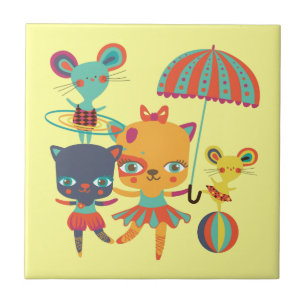 Azulejo De Cerâmica Circo Cuties