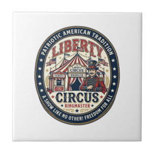Azulejo De Cerâmica Circo Patriótico Liberty Patriótico Mestre de Reta