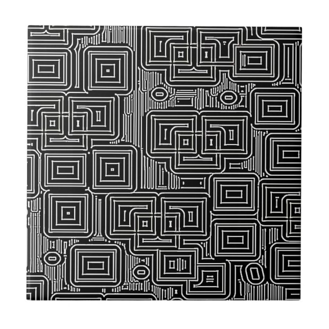 Azulejo De Cerâmica Circuit Maze (Frente)