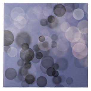 Azulejo De Cerâmica Círculo Bokeh Tons de Cinza