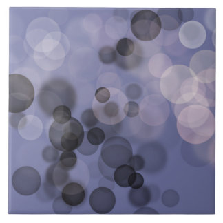 Azulejo De Cerâmica Círculo Bokeh Tons de Cinza