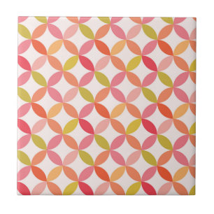 Azulejo De Cerâmica círculo de starburst moderno do meio século