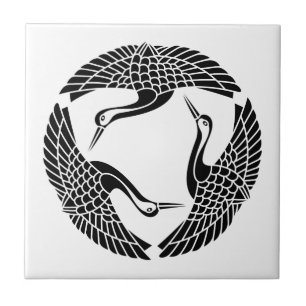 Azulejo De Cerâmica Círculo de três grous